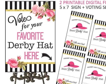 Kentucky Derby Best Hat Contest - Kentucky Derby Game - Kentucky Derby Party - Kentucky Derby Hats - Derby Party - Hat Contest - Derby Decor