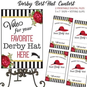 Kentucky Derby Bester Hut Wettbewerb - Kentucky Derby Spiel - Kentucky Derby Party - Kentucky Derby Hüte - Derby Party - Hut Contest - Derby Decor