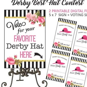 Kentucky Derby Best Hat Contest - Kentucky Derby Game - Kentucky Derby Party - Kentucky Derby Hats - Derby Party - Hat Contest - Derby Decor