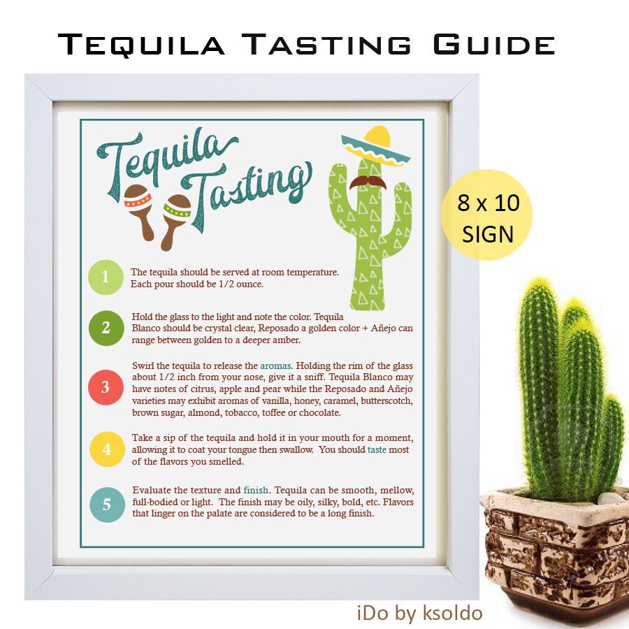 Tequila Tasting Guide Tequila Party Tequila Rating Etsy