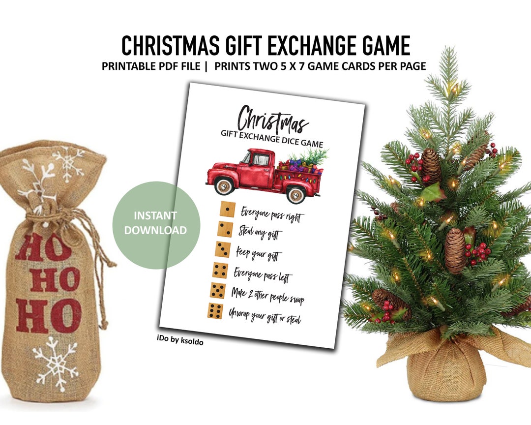 Printable Christmas Gift Exchange Game Christmas Ornament Exchange