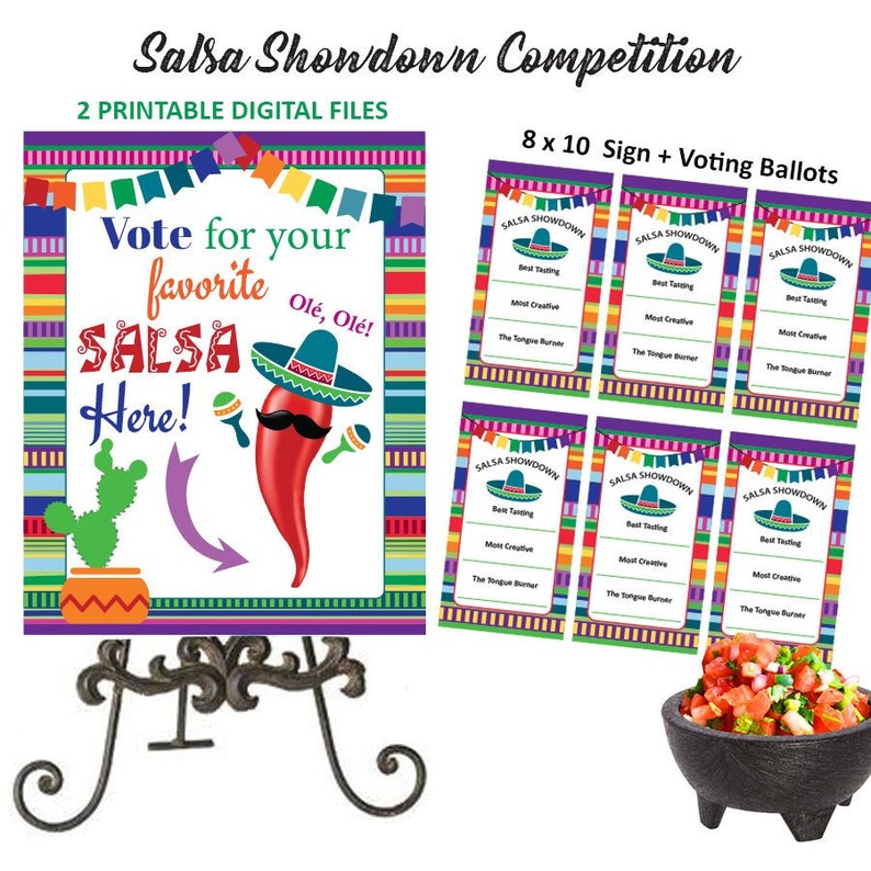 Salsa Showdown Competition Salsa Cookoff Salsa Tasting Etsy