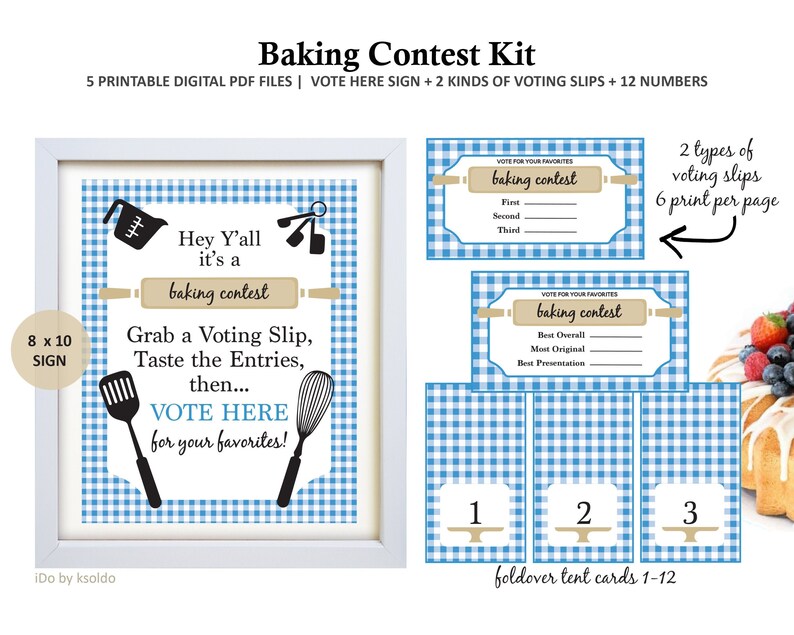 Baking Contest Kit Bake off Pie Baking Contest Cake Etsy
