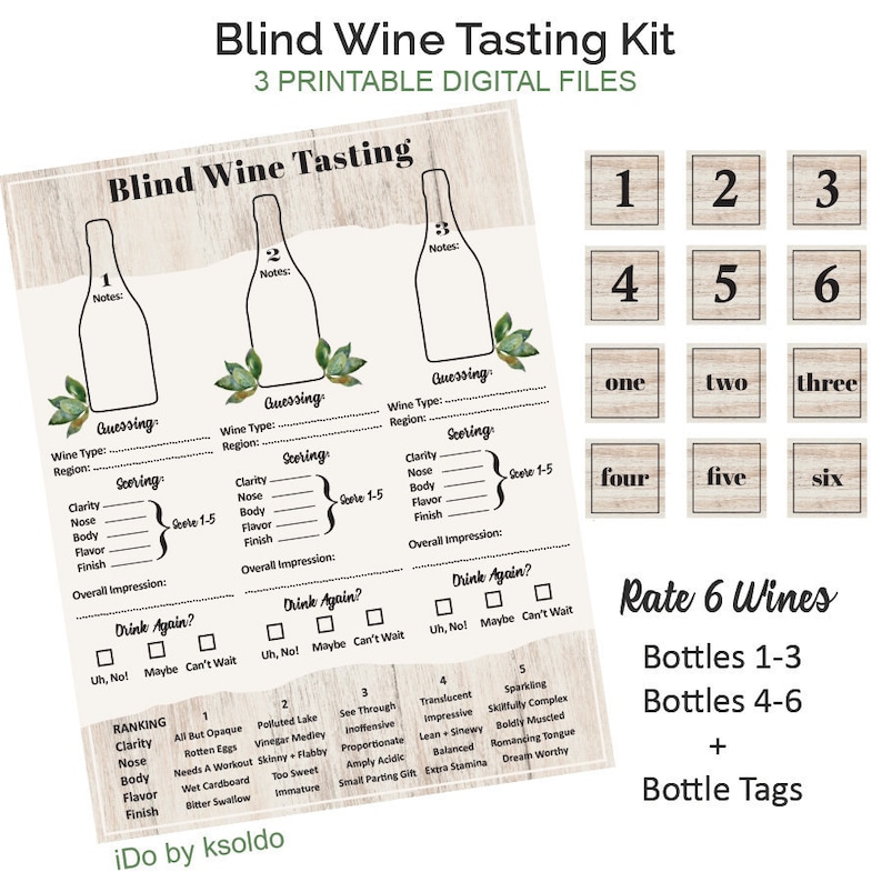 photograph about Blind Wine Tasting Sheets Printable named Blind Wine Tasting Position Sheets - Wine Tasting Occasion - Wine Position - Wine Scorecard - Wine Occasion - Wine Scorecard -Bottle Figures-Printable