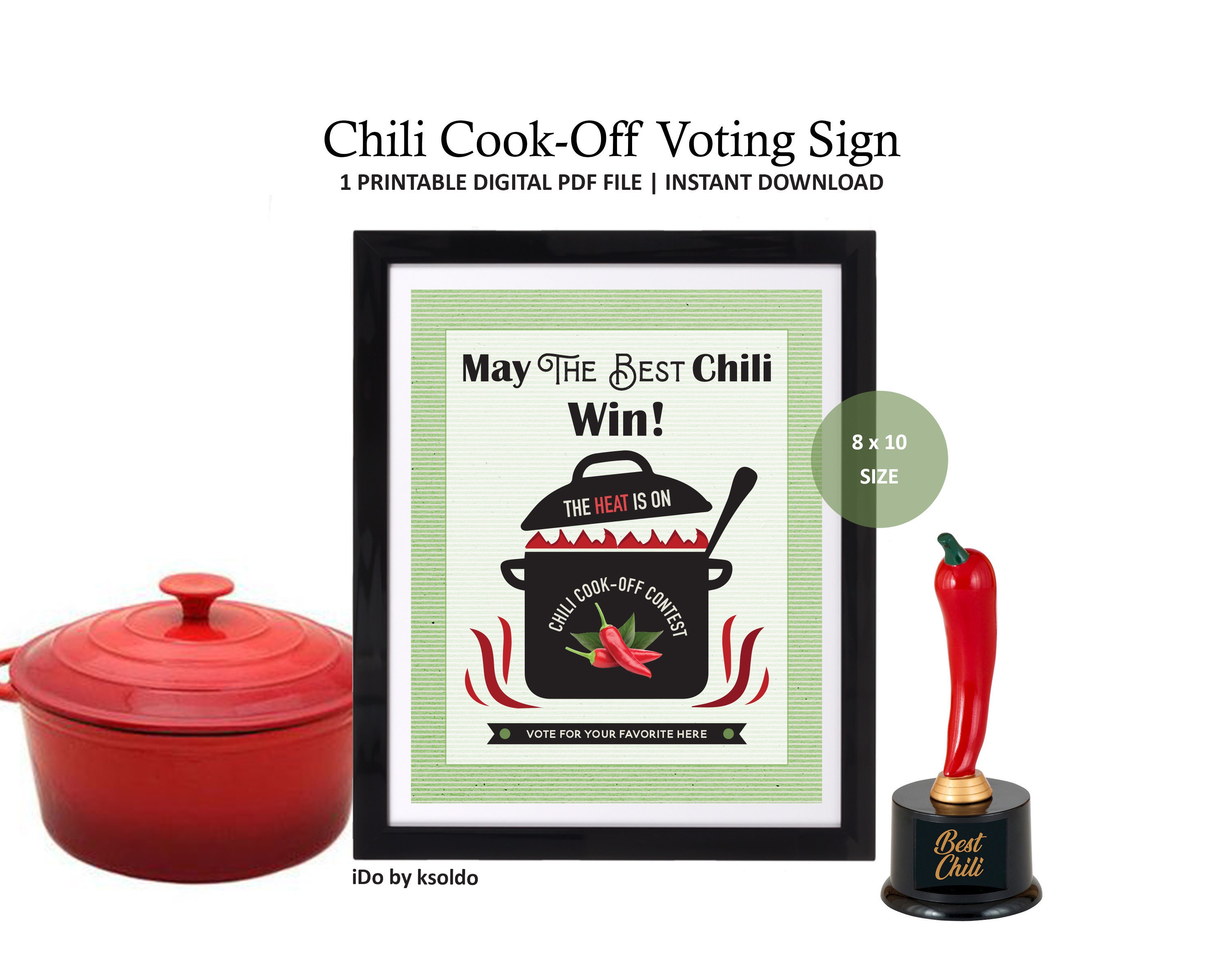 Chili Cook off Voting Sign Chili Score Cards Chili - Etsy