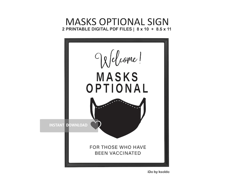 Welcome Masks Optional Sign Masks Optional Sign Face Masks | Etsy