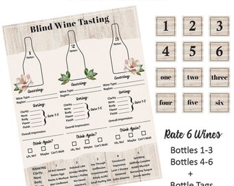 Wine tasting sheet | Etsy