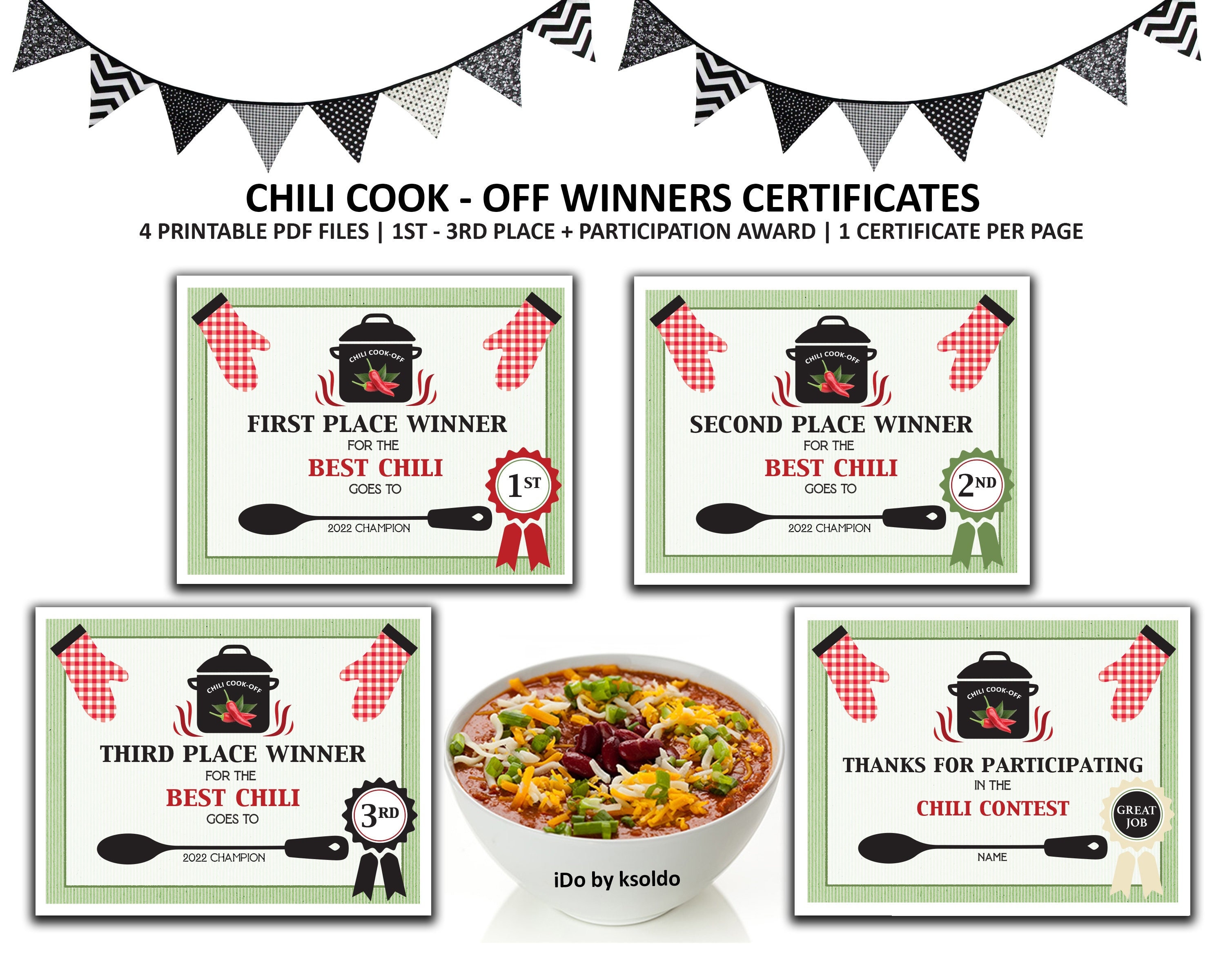 Free Chili Cook Off Winner Certificate Template