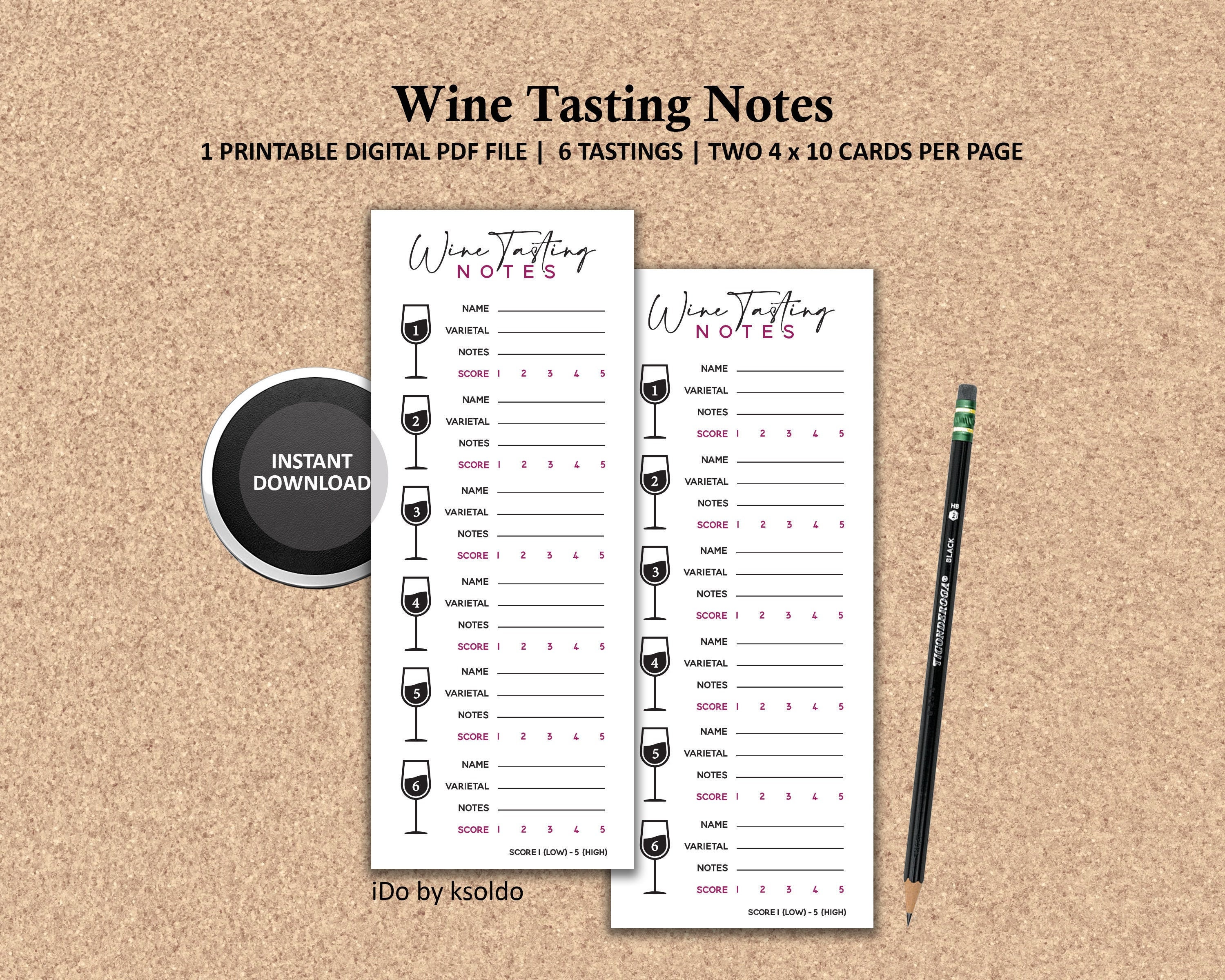 Blind Wine Tasting Rating Sheets Wine Tasting Party Wine Australia 