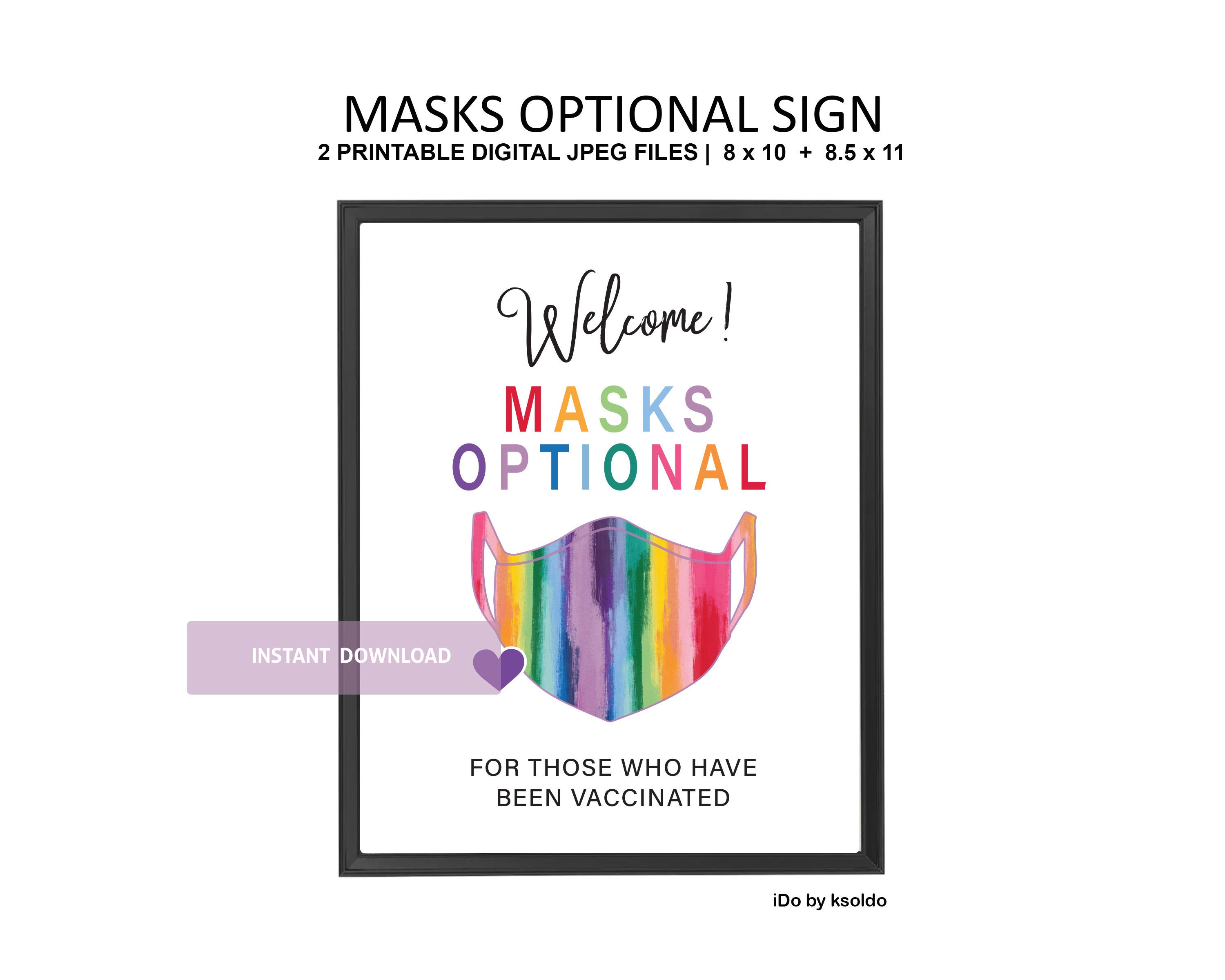 welcome masks optional rainbow sign masks optional sign etsy canada
