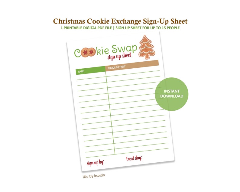 Christmas Cookie Swap SIGN UP SHEET - Il 794xN.3525840112 Pjgj 