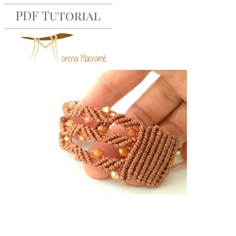 Bracelet Tutorial Macrame Pattern Pdf Modern Jewelry Step Etsy