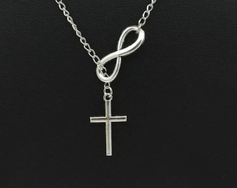 Infinity Cross Necklace: Handmade Christian Jewelry, Infinite Faith Symbol, Meaningful Gift for Her, Spiritual Symbolism