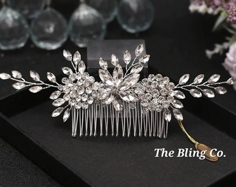 Rhinestone Crystal Headpiece Comb Diamond Wedding Bridal Accessory Special Occasion Head piece Halo Vine Bridal Party Gift