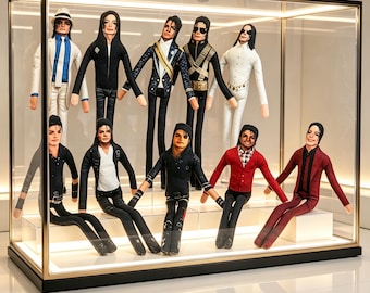 10PCS Michaell Plush Doll Bendable Plush Pillow Cartoon Soft Funny Dolls, Miachelll Action Figure Rock King Classic Album Dolls for Adults
