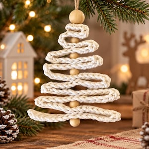 Crochet Christmas Tree Ornament Pattern | Beginner Loop Tree Tutorial | DIY Holiday Decor