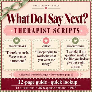 Therapist Scripts: What Do I Say Next? Difficult Session Moments, Quick Reference & Worked Dialogues PDF
