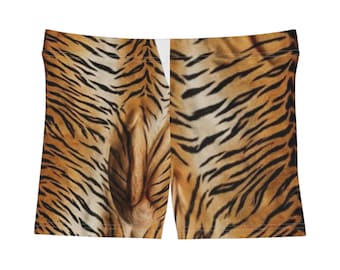 Tiger Print Women's Shorts | Animal Stripe All-Over Print