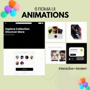 6 Figma UI Animations – Editable & Interactive