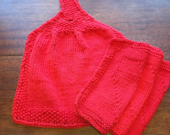 dish towel + dish cloth sets+ dish scrubber