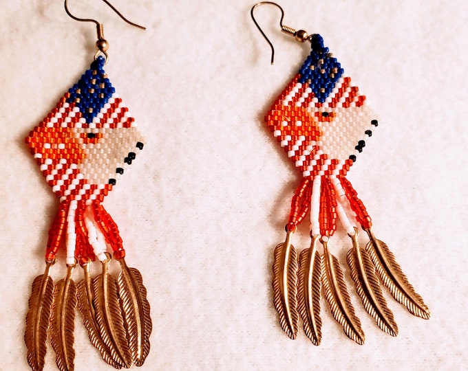 eagle & flag earrings