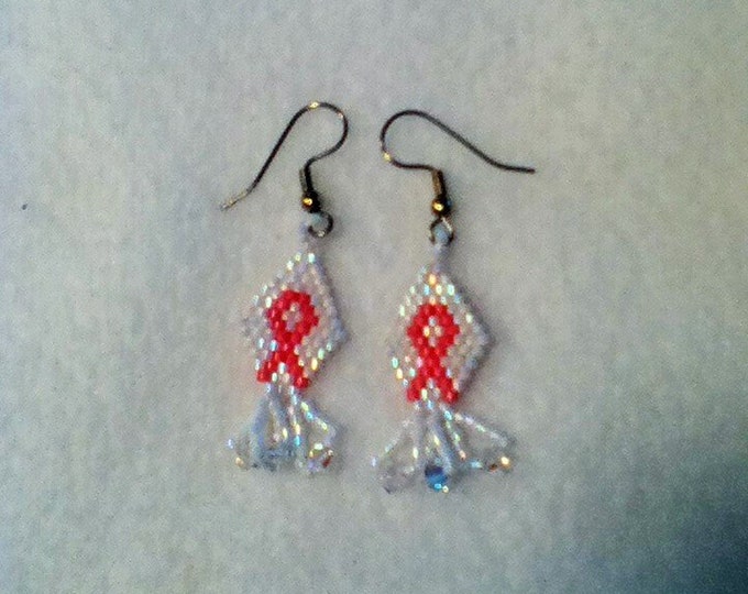 womens breast awarness earrings