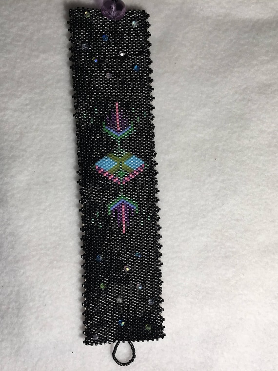 5.hand crafted galaxy beaded bracelet