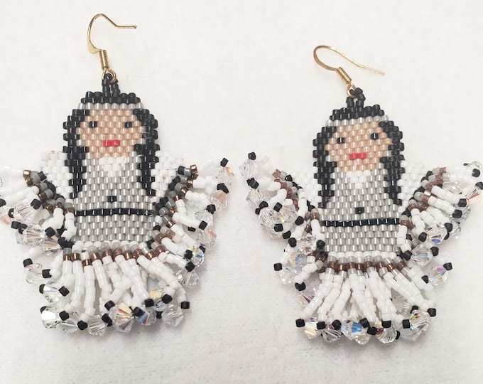 Indian Maiden beaded earrings