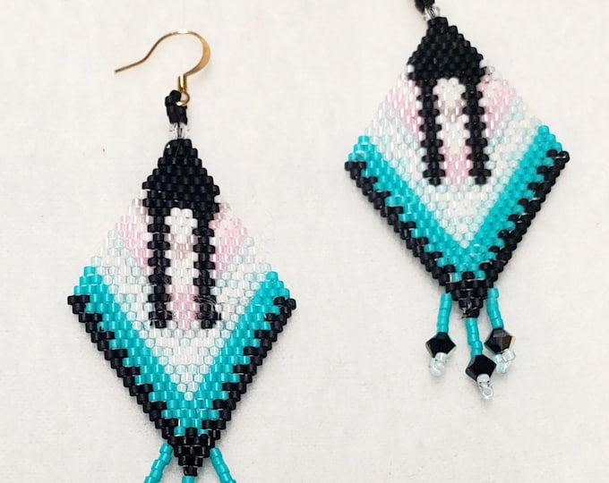 Indian Woman beaded earring
