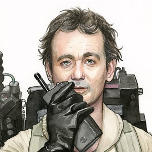 Bill Murray Art, Peter Venkman, Ghostbusters Art, Bill Murray Watercolor Print, Ghostbusters Fan, Bill Murray Portrait, Bill Murray Print