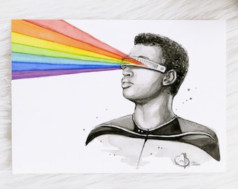 See the Rainbow Art Print, Sci-Fi Art Print, Geek Art Gift, Trekkie Fan Art