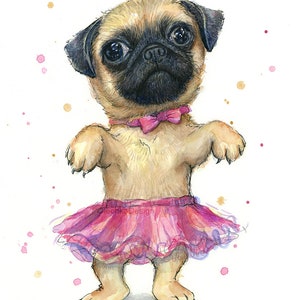Chug Dog Chug Portrait Dog Watercolor Dog Art Dog Print - Etsy