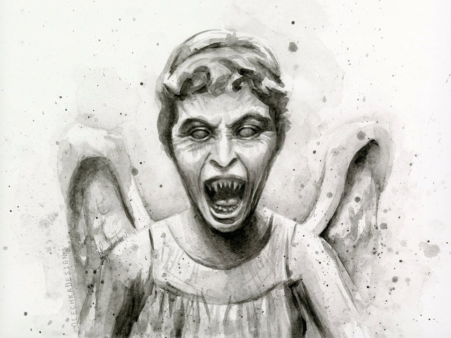 Doctor Who Weeping Angel Stencil
