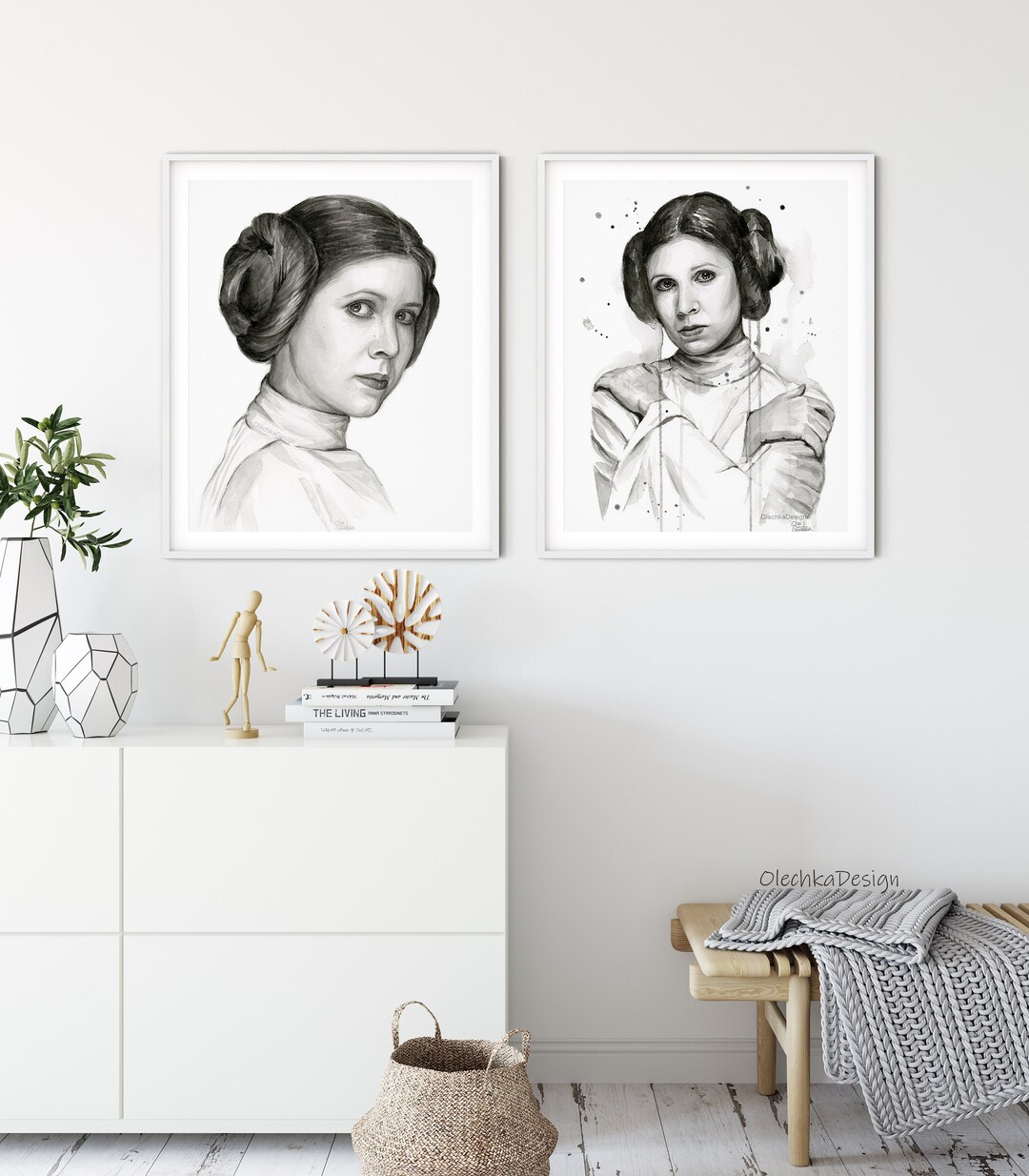 Princess Leia Art Princess Leia Wall Art Princess Leia Art Etsy