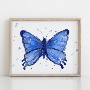 Butterfly Art, Butterfly Watercolor Painting, Abstract Butterfly, Purple Butterfly, Watercolor Art Print, Butterfly Print, Butterfly Art image 8