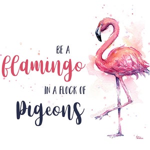 Flamingo Art Pink Flamingo Watercolor Flamingo Print - Etsy