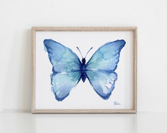 蝶と水面のパステル画 蝶と水面1／SAKI OTSUKA｜アート・絵画通販WASABI(ワサビ)