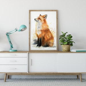 White Horse Watercolor Painting Art Print, Animal Wall Art image 7