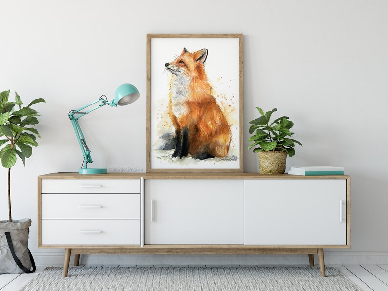 White Horse Watercolor Painting Art Print, Animal Wall Art image 7