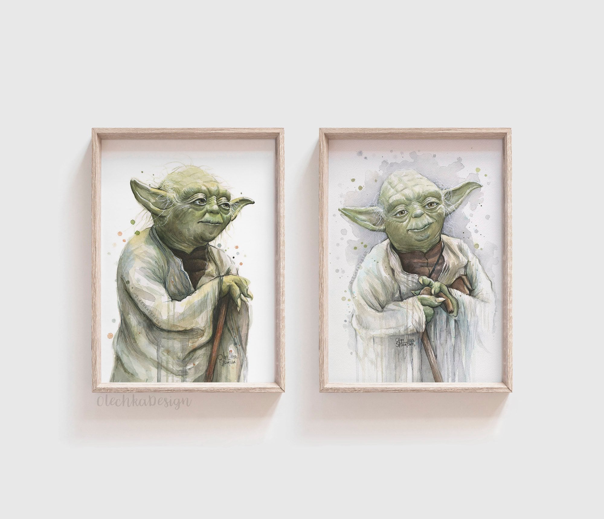 Yoda Art Yoda Prints Yoda Gift Yoda Wall Art Jedi Geek Etsy