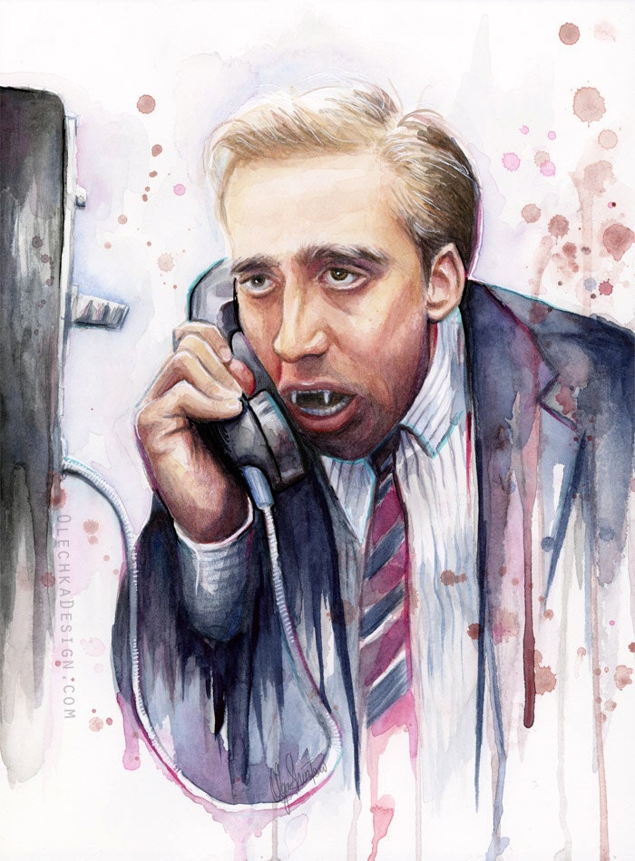 Nicolas Cage Art Print, Vampire's Kiss, Nicolas Cage Gift, Nic Cage Art,  Funny Art, Meme Gift, Nicolas Cage Print, Nic Cage Gifts - Etsy