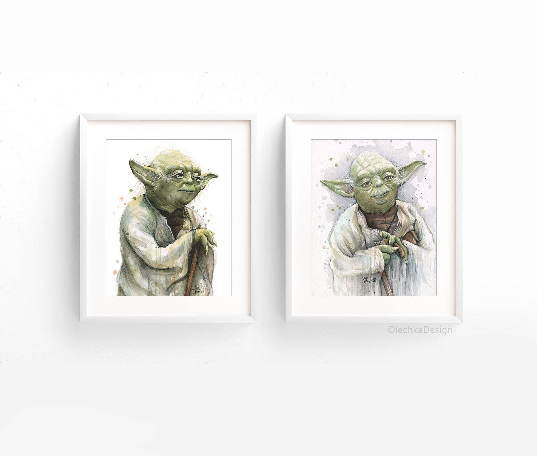 Yoda Art Yoda Prints Yoda Gift Yoda Wall Art Jedi Geek Etsy Australia