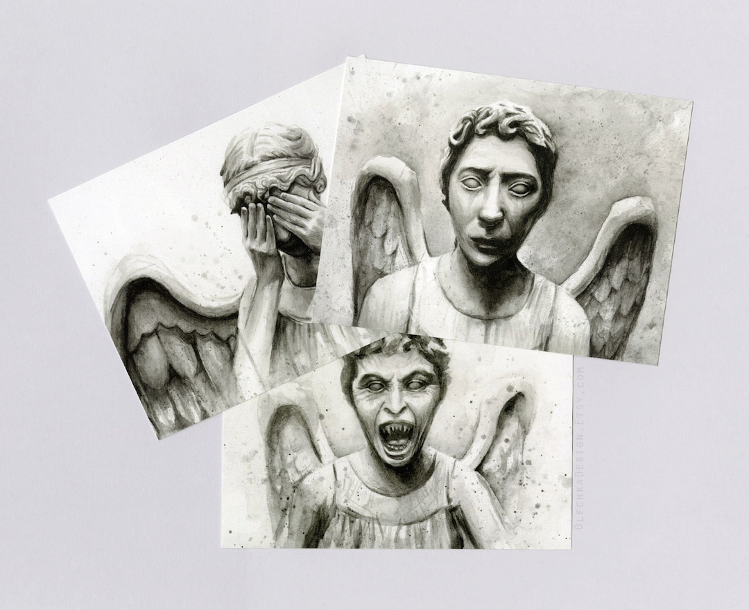 Weeping Angels Postcards, Dr Who Postcards, Doctor Who Fan Art ...