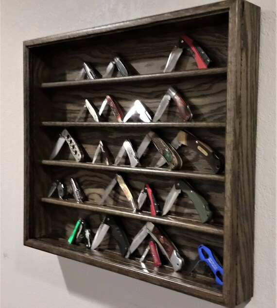 Ebony Folding Knife Pocket Knife Display Case Etsy