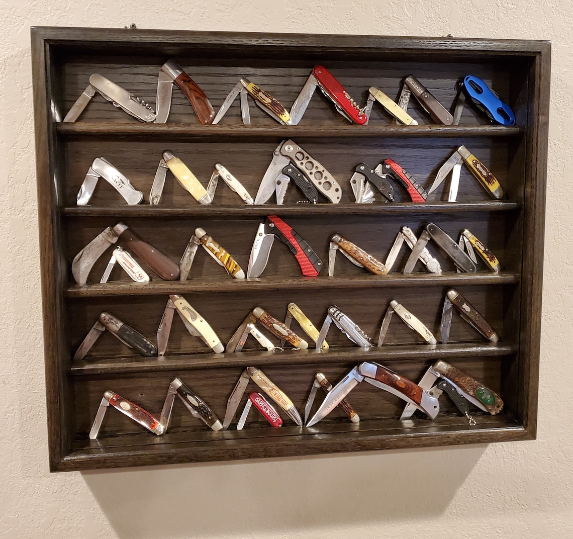 True Black Small Folding Knife/pocket Knife Display Case Etsy