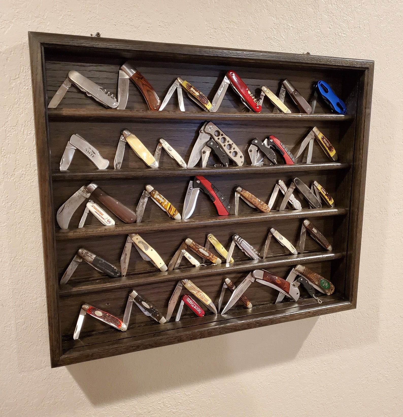 True Black Small Folding Knife/pocket Knife Display Case Etsy