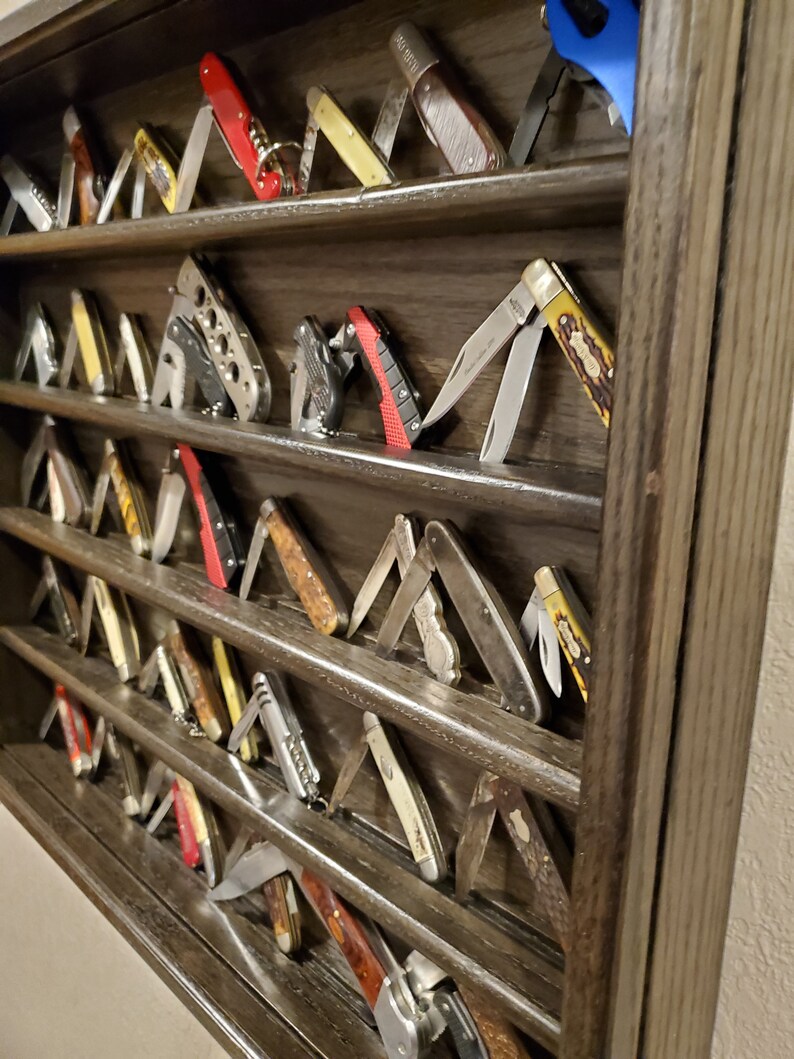 True Black Small Folding Knife/pocket Knife Display Case Etsy