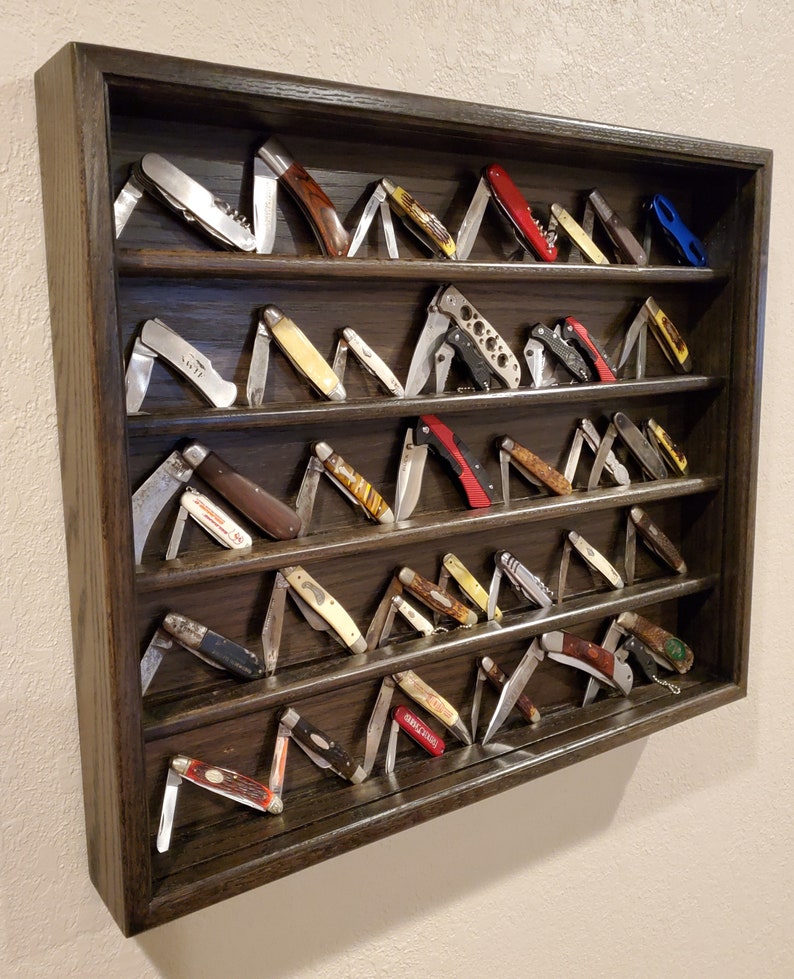 True Black Small Folding Knife/pocket Knife Display Case Etsy