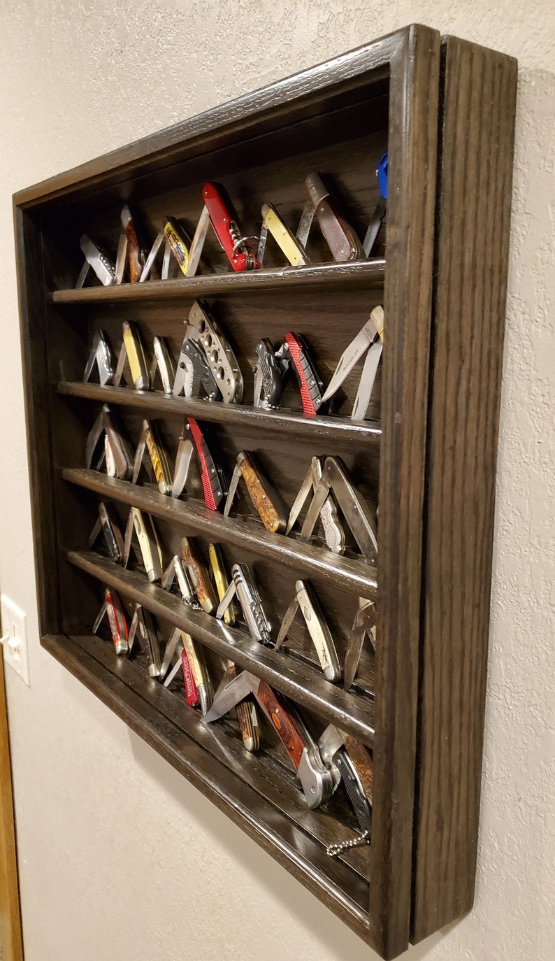 True Black Small Folding Knife/pocket Knife Display Case Etsy