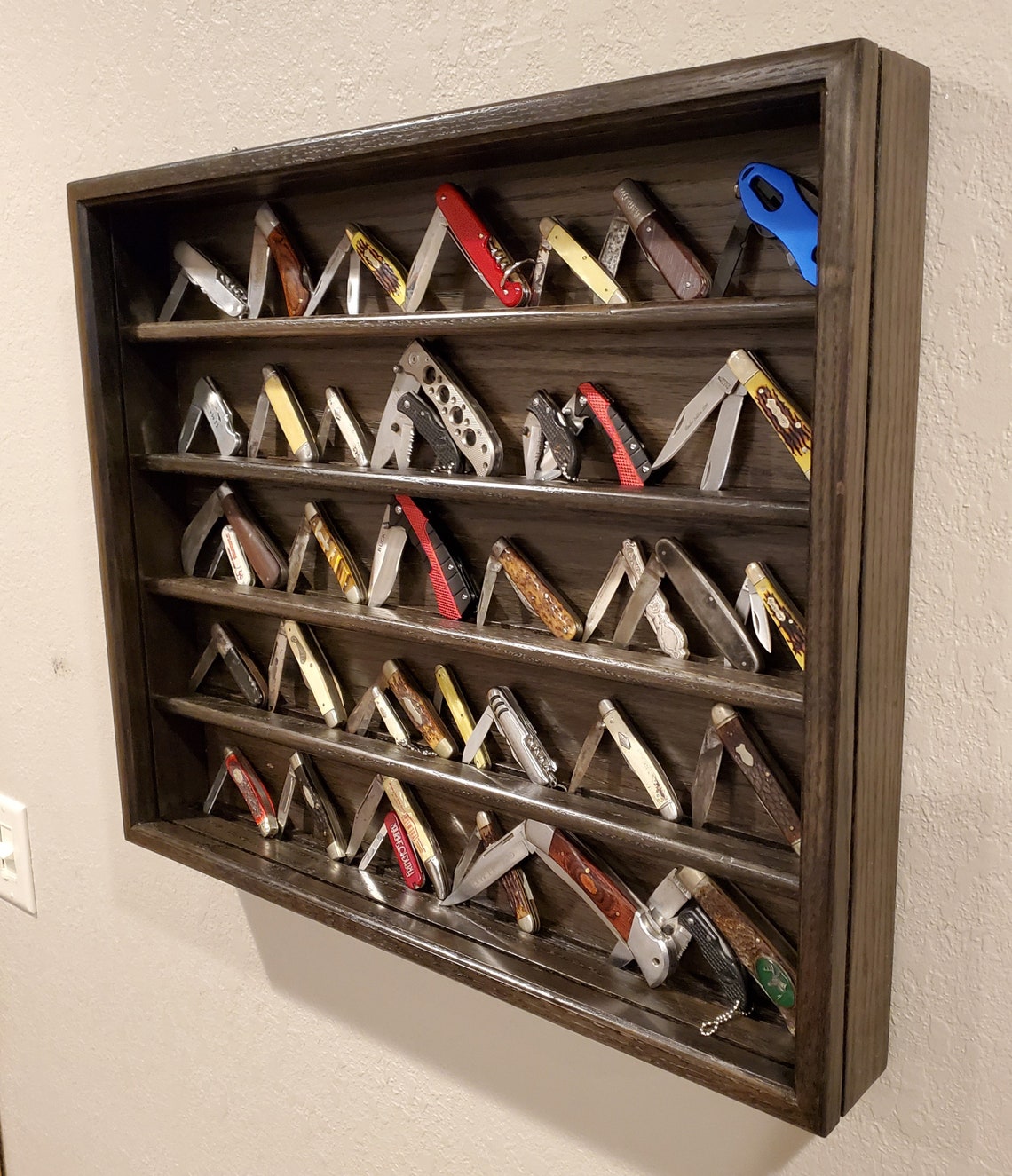 True Black Small Folding Knife/pocket Knife Display Case Etsy